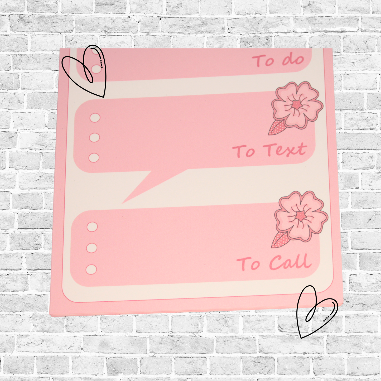 Handmade Notepad - Cherry Blossom -Today's Top Three -DoodleBelle Art