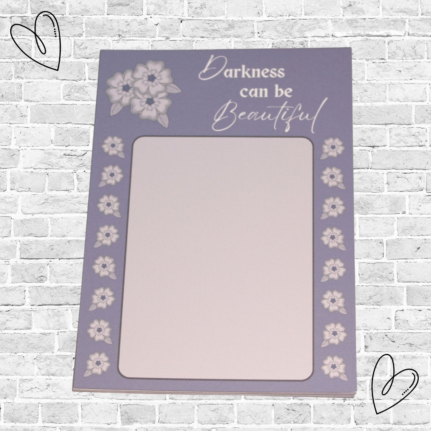 Handmade Notepad -Goth Blossoms -DoodleBelle Art